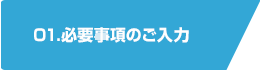 01.必要事項のご入力